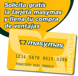 Solicita Gratis la tarjeta masymas y llena tu compra de ventajas